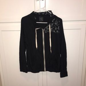 black bomber jacket